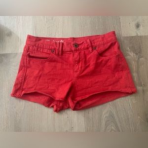 Red Madewell Jean Shorts Size 25